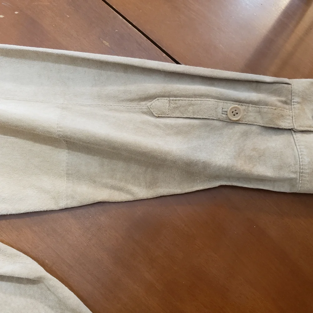 ALAN FLUSSER 100% Suede Men’s Shirt Medium Long Sleeve Button, New with Tags - Picture 11 of 13